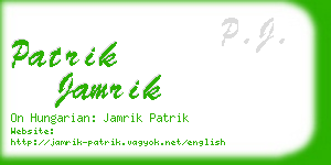 patrik jamrik business card